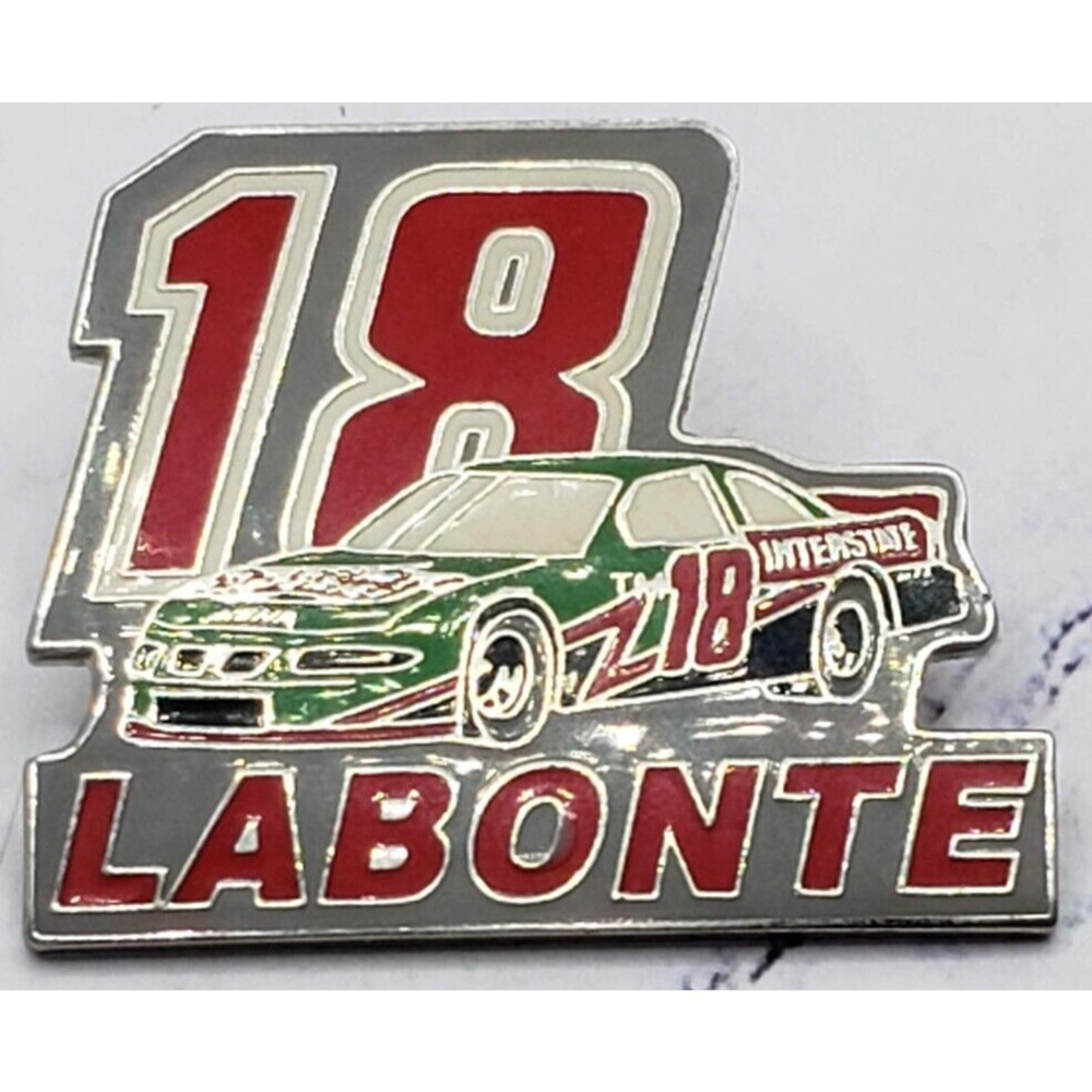 Bobby Labonte Interstate Battery #18 Nascar Grey and Red Racing Hat Pin